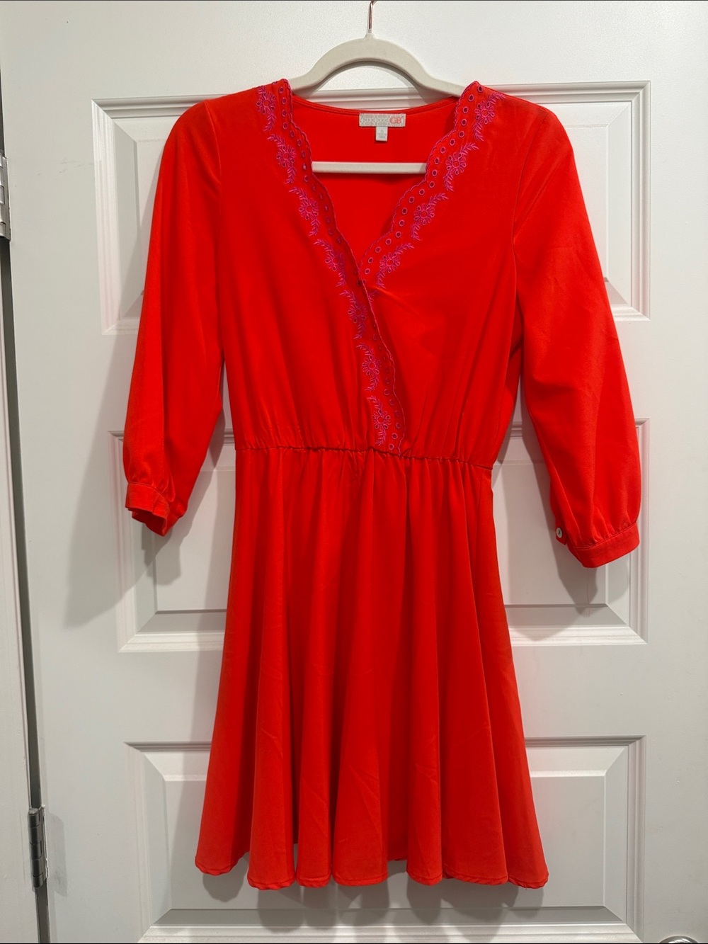 Gianni Bini Bright Red Scoop Neck Dress